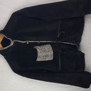 Saltwater LUXE Teddy Sweater Jacket Small Black #63